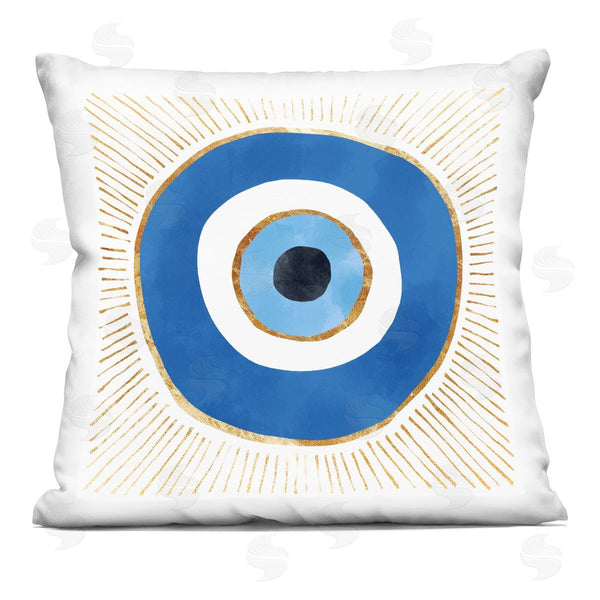 stupell industries Ziwei Li | Blue Spiritual Evil Eye Printed Throw Pillow