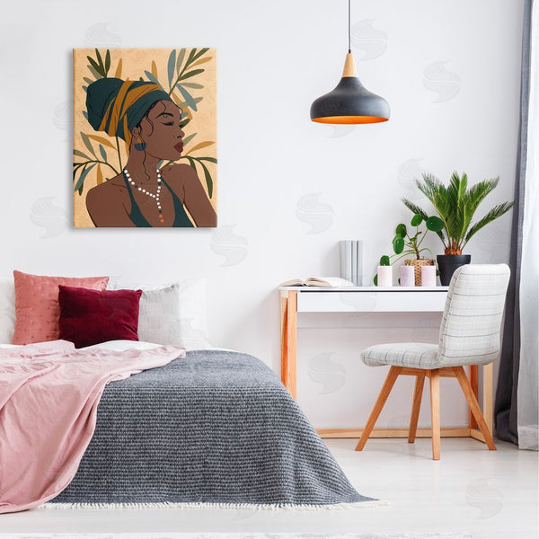 Stupell Industries Ziwei Li | Bohemian Girl Botanical Leaves Wall Art