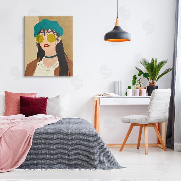 Stupell Industries Ziwei Li | Boho Fashion Girl Portrait Wall Art