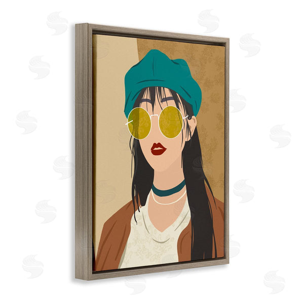 Stupell Industries Ziwei Li | Boho Fashion Girl Portrait Wall Art