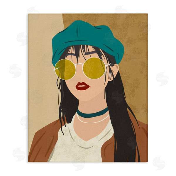 stupell industries Ziwei Li | Boho Fashion Girl Portrait Wall Art