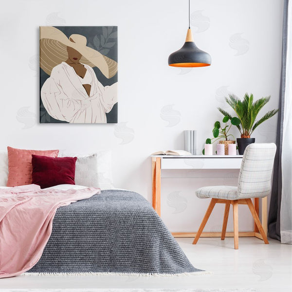 Stupell Industries Ziwei Li | Boho Sun Hat Botanical Leaf Wall Art
