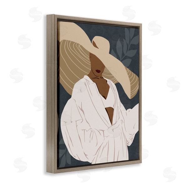 Stupell Industries Ziwei Li | Boho Sun Hat Botanical Leaf Wall Art