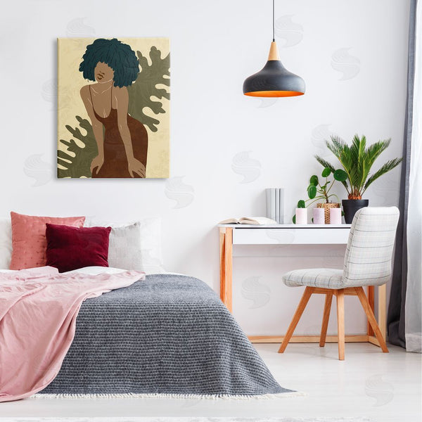 Stupell Industries Ziwei Li | Boho Woman Botanical Leaf Wall Art