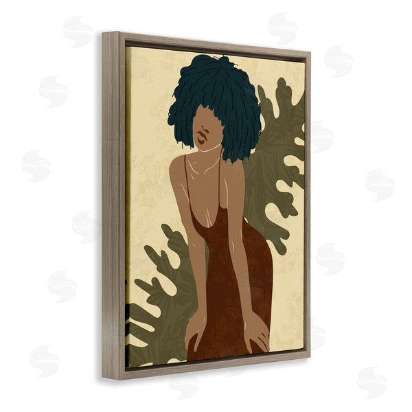 Stupell Industries Ziwei Li | Boho Woman Botanical Leaf Wall Art