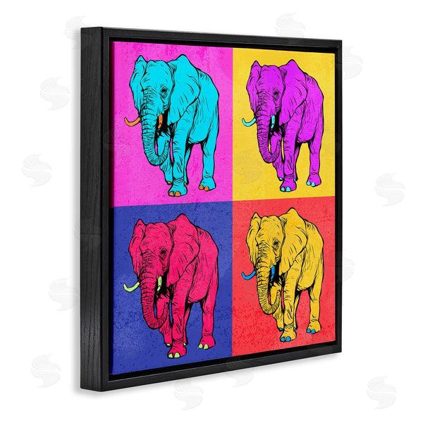 Stupell Industries Ziwei Li | Bold Pop Elephants Wall Art