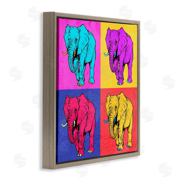 Stupell Industries Ziwei Li | Bold Pop Elephants Wall Art