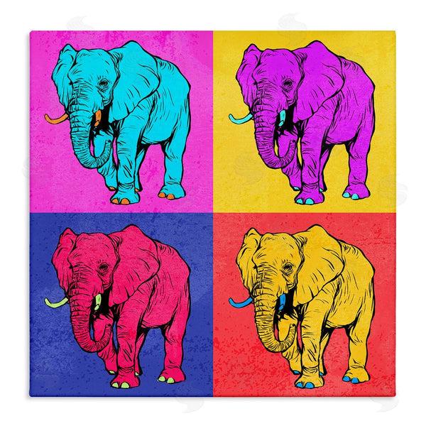 stupell industries Ziwei Li | Bold Pop Elephants Wall Art