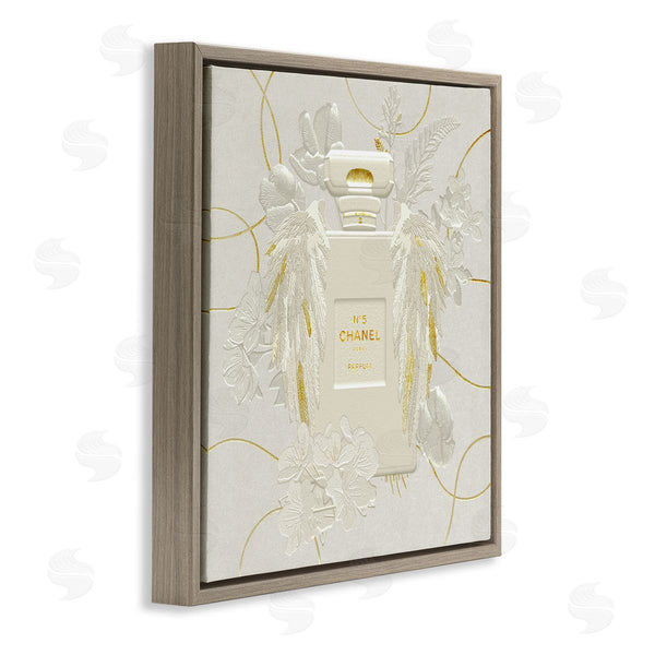 Stupell Industries Ziwei Li | Bright Glam Fashion Bottle White Florals