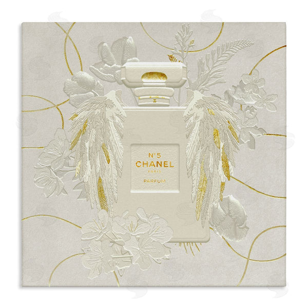 stupell industries Ziwei Li | Bright Glam Fashion Bottle White Florals