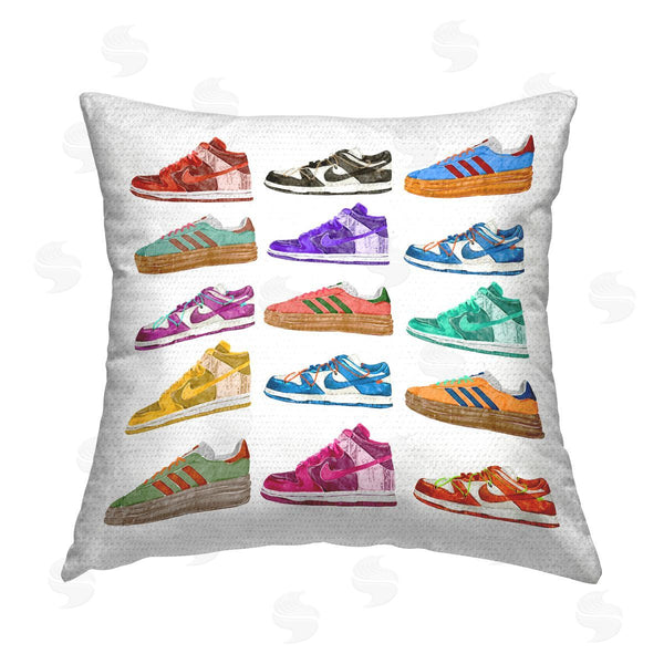 Stupell Industries Ziwei Li | Bright Sneaker Collection Printed Throw Pillow