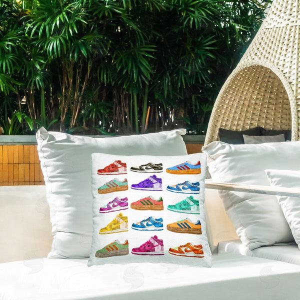 Stupell Industries Ziwei Li | Bright Sneaker Collection Printed Throw Pillow