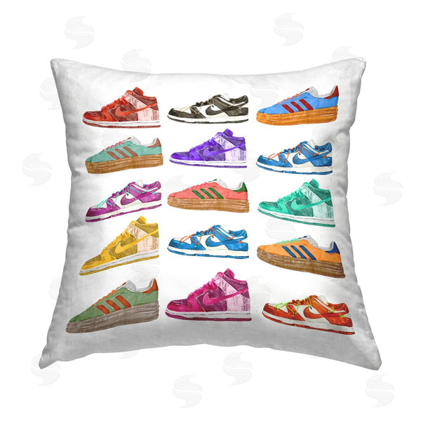stupell industries Ziwei Li | Bright Sneaker Collection Printed Throw Pillow