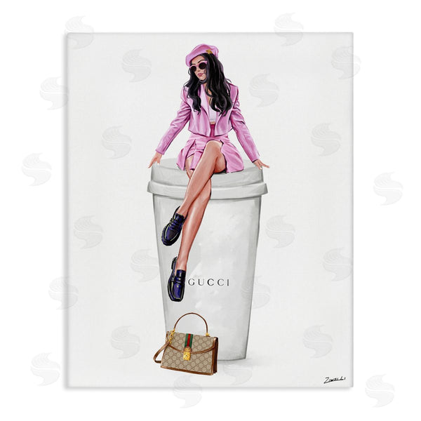 stupell industries Ziwei Li | Brunch Coffee Fashionista Wall Art