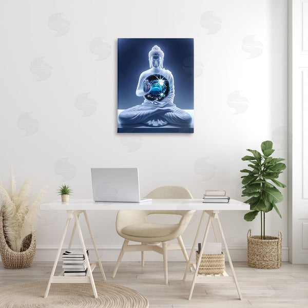 Stupell Industries Ziwei Li | Buddha With Disco Ball Wall Art