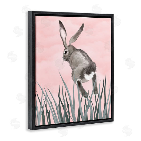 Stupell Industries Ziwei Li | Bunny Rabbit Jumping Grass