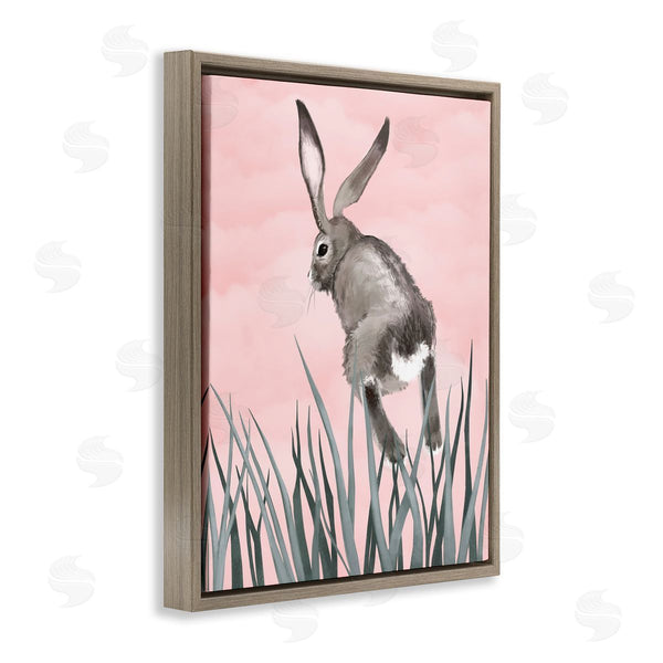 Stupell Industries Ziwei Li | Bunny Rabbit Jumping Grass