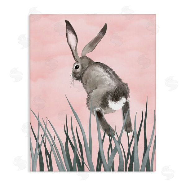 stupell industries Ziwei Li | Bunny Rabbit Jumping Grass