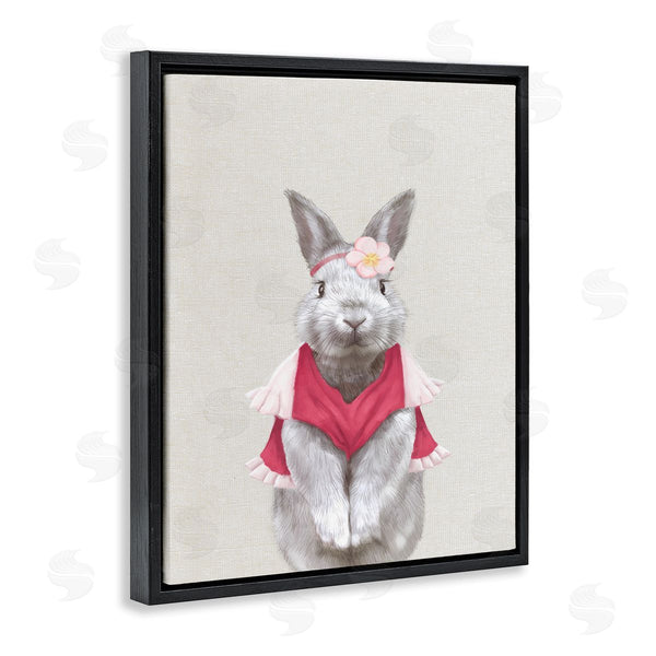 Stupell Industries Ziwei Li | Bunny Rabbit Pink Clothes