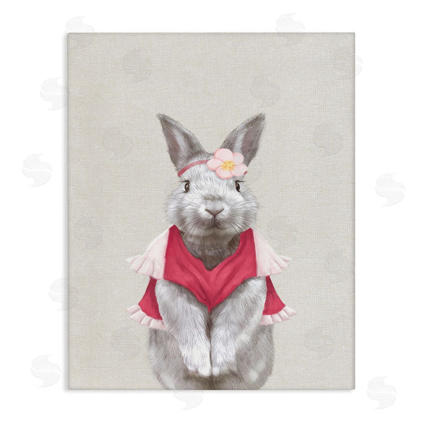 stupell industries Ziwei Li | Bunny Rabbit Pink Clothes