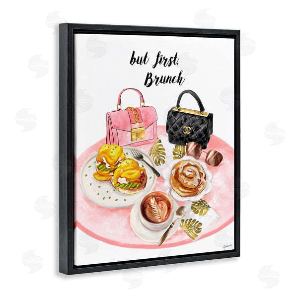 Stupell Industries Ziwei Li | But First Brunch Phrase Glam Breakfast Table