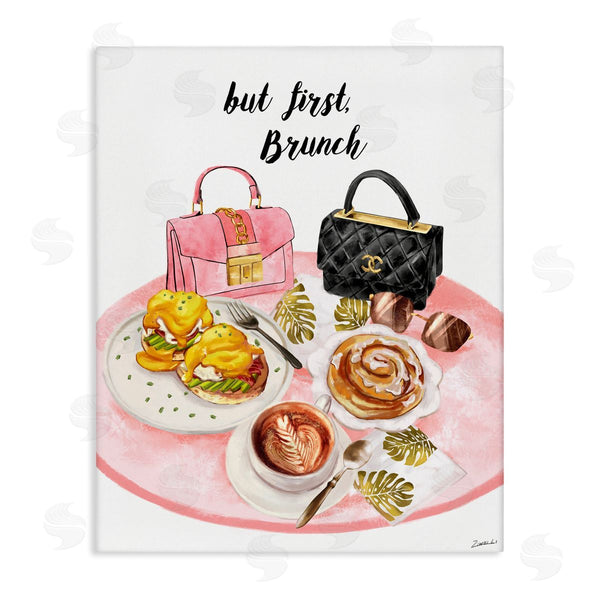 stupell industries Ziwei Li | But First Brunch Phrase Glam Breakfast Table