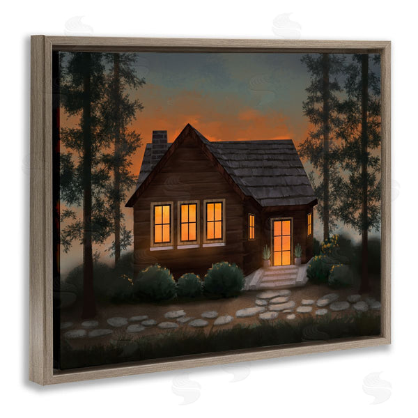 Stupell Industries Ziwei Li | Cabin Woods Country Landscape