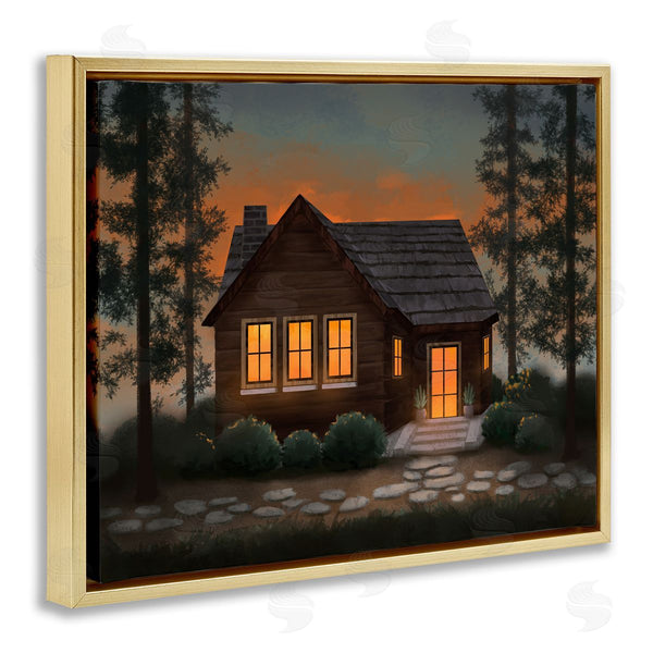 Stupell Industries Ziwei Li | Cabin Woods Country Landscape