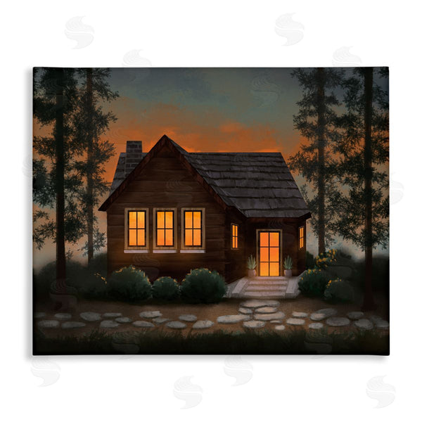 stupell industries Ziwei Li | Cabin Woods Country Landscape