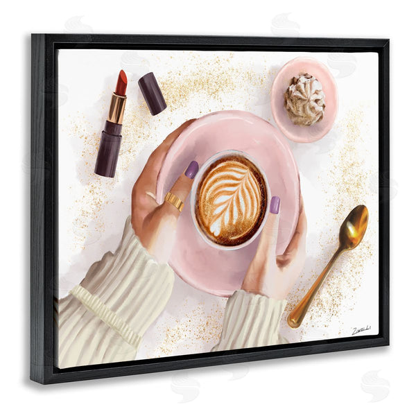 Stupell Industries Ziwei Li | Caf� Cappuccino Cup With Glam Fashion Lipstick