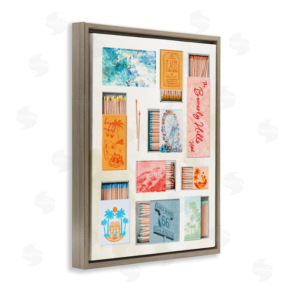 Stupell Industries Ziwei Li | California Beach Matchboxes Wall Art