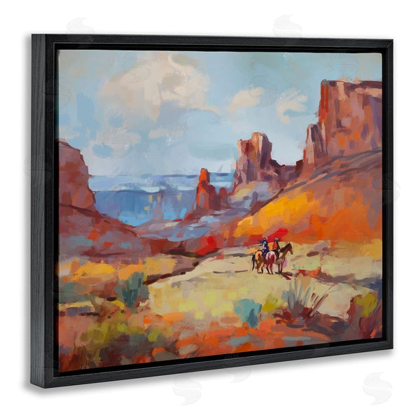 Stupell Industries Ziwei Li | Canyon Cowboys Painting Wall Art
