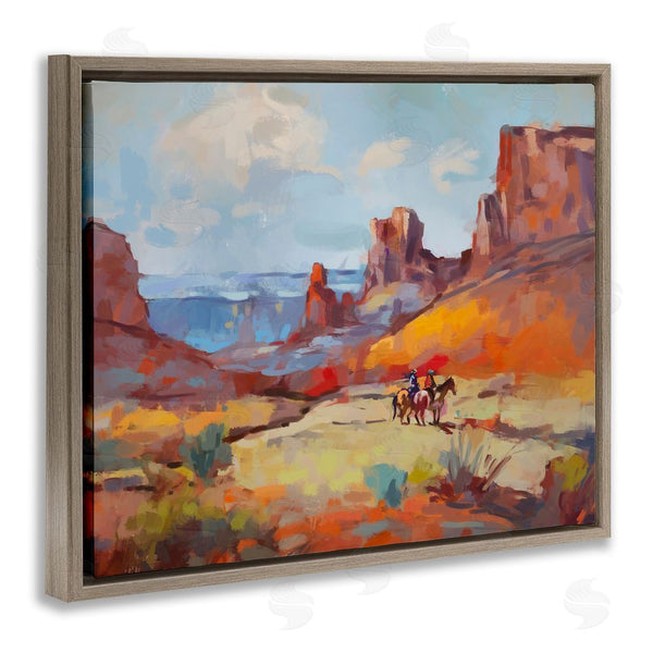 Stupell Industries Ziwei Li | Canyon Cowboys Painting Wall Art
