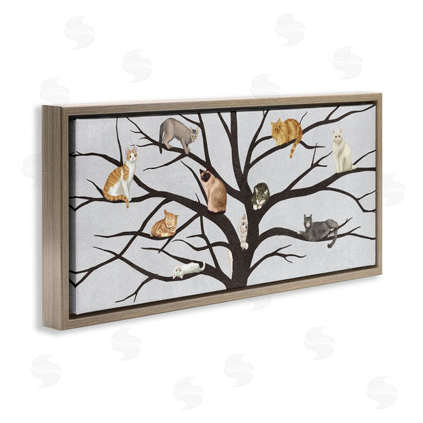 Stupell Industries Ziwei Li | Cats In Tree Pet Painting