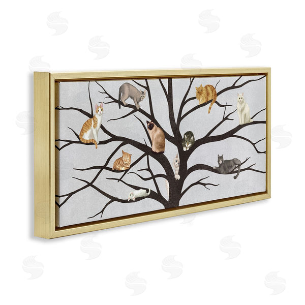 Stupell Industries Ziwei Li | Cats In Tree Pet Painting