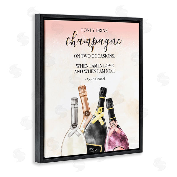 Stupell Industries Ziwei Li | Champagne And Love Quote Fashion Designer Glam Text Wall Art