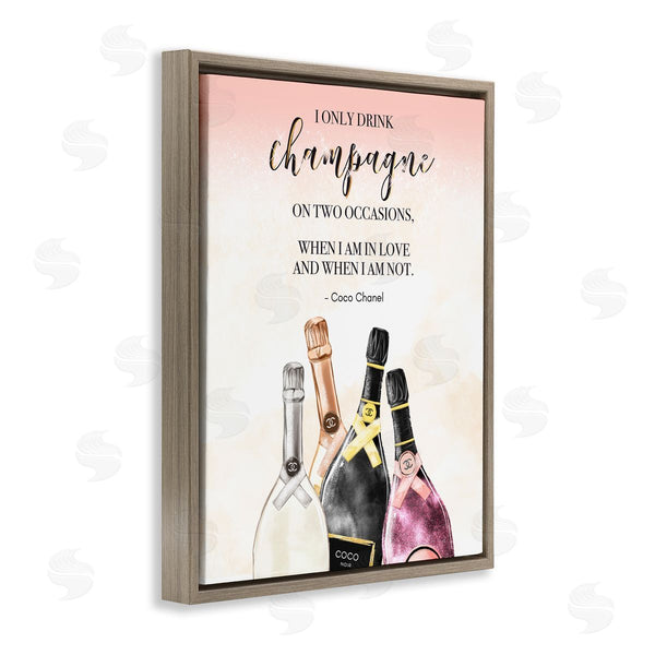 Stupell Industries Ziwei Li | Champagne And Love Quote Fashion Designer Glam Text Wall Art