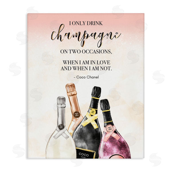 stupell industries Ziwei Li | Champagne and Love Quote Fashion Designer Glam Text Wall Art