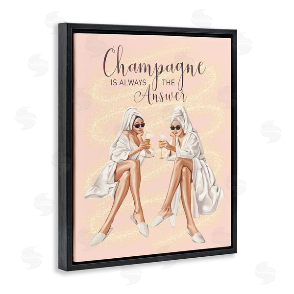 Stupell Industries Ziwei Li | Champagne Typography Quote Pink Glam Robes Cheers Wall Art