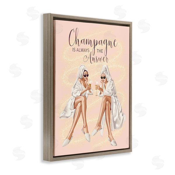 Stupell Industries Ziwei Li | Champagne Typography Quote Pink Glam Robes Cheers Wall Art