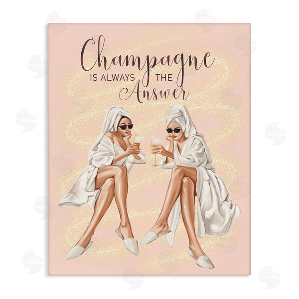stupell industries Ziwei Li | Champagne Typography Quote Pink Glam Robes Cheers Wall Art