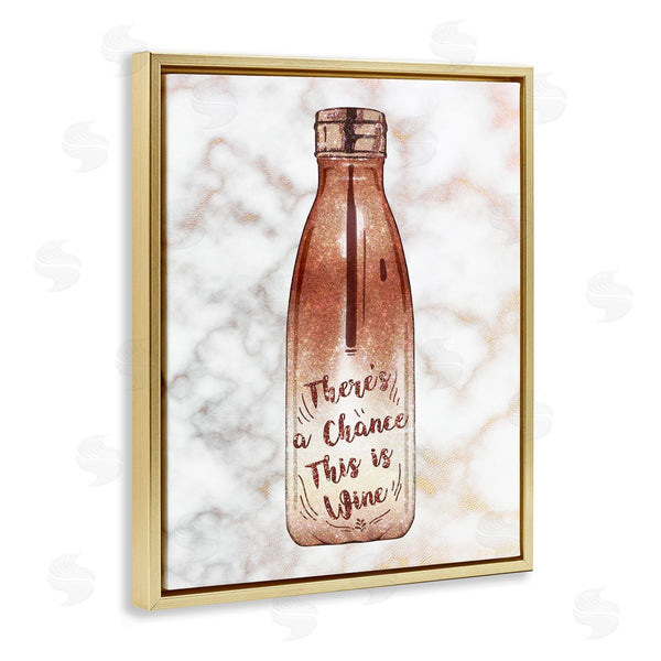 Stupell Industries Ziwei Li | Chance This Is Wine Funny Quote Fashion Bottle Wall Art