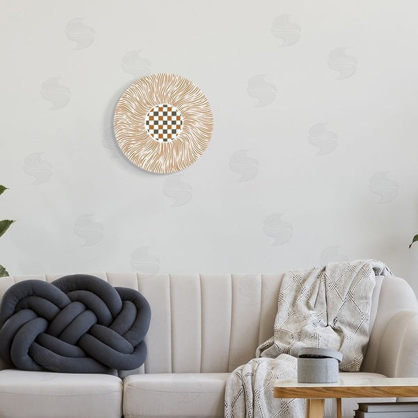 Stupell Industries Ziwei Li | Checkered Abstract Circle Wall Art