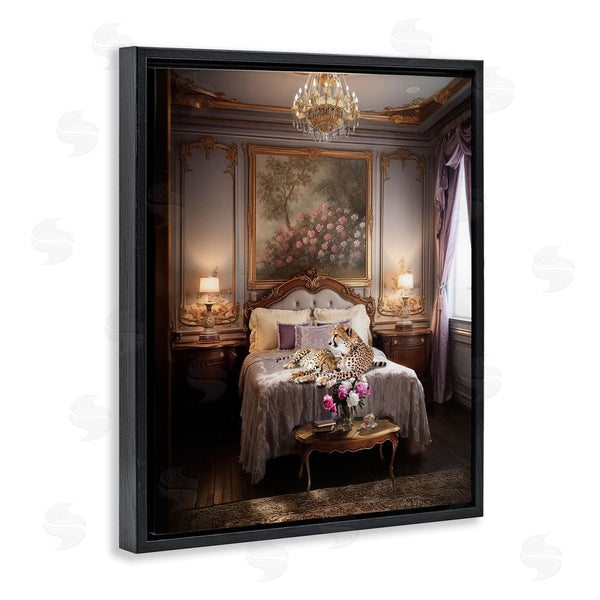 Stupell Industries Ziwei Li | Cheetah On Regal Bed Wall Art