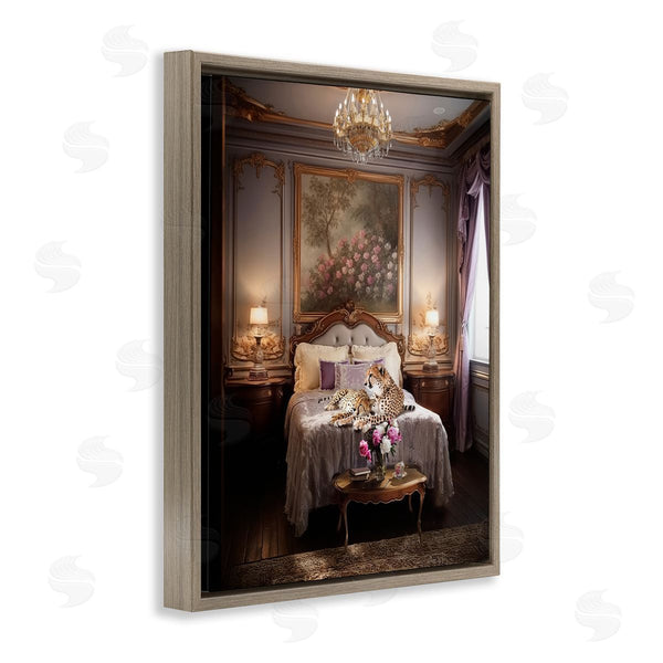 Stupell Industries Ziwei Li | Cheetah On Regal Bed Wall Art