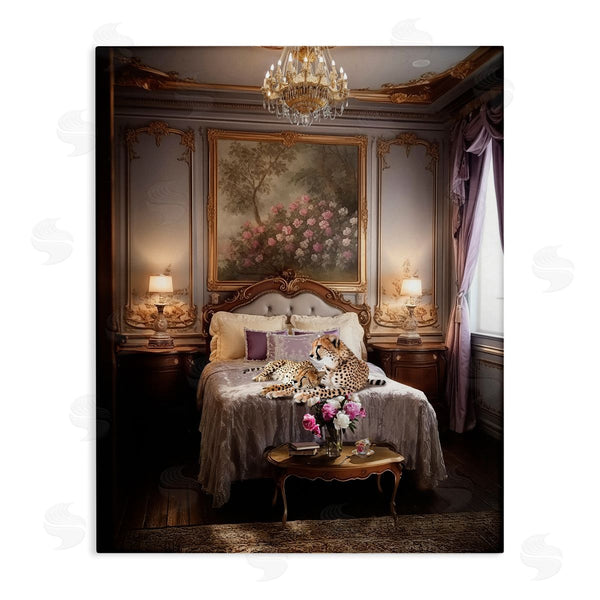 stupell industries Ziwei Li | Cheetah on Regal Bed Wall Art