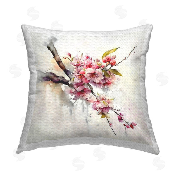 Stupell Industries Ziwei Li | Cherry Blossom Budding Petals Tree Printed Throw Pillow