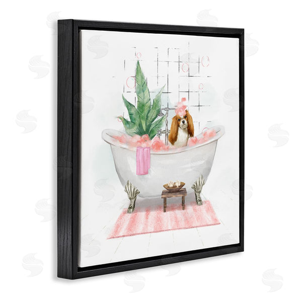 Stupell Industries Ziwei Li | Chic Cocker Spaniel Puppy In Pink Bubble Bath Wall Art