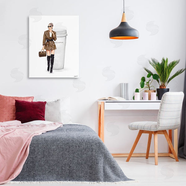 Stupell Industries Ziwei Li | Chic Fashion & Coffee Cup Wall Art