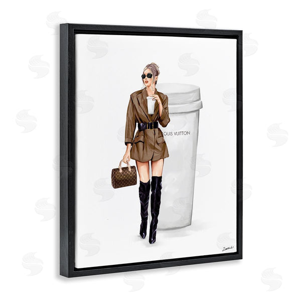 Stupell Industries Ziwei Li | Chic Fashion & Coffee Cup Wall Art